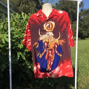 Vintage Japanese Anime Canopy Button Up Shirt XL